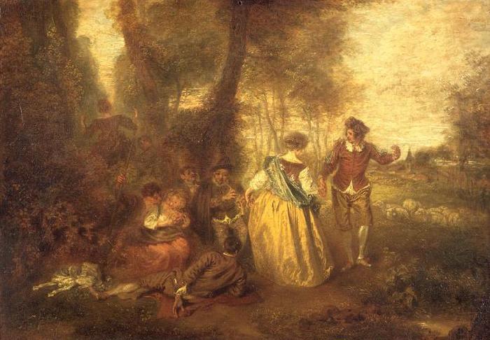 Jean-Antoine Watteau Le Plaisir pastoral china oil painting image